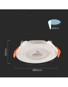 Oczko V-TAC SKU23184 VT-7007 6400K 7W 660lm