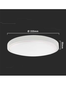 Plafon V-TAC SKU7615 VT-8618W-RD 3000K 18W 1800lm