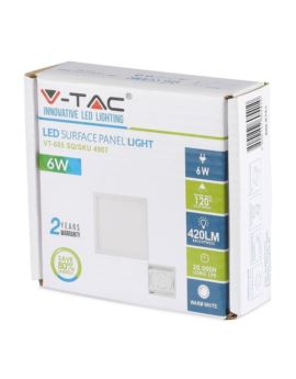 Panel V-TAC SKU4909 VT-605SQ 6000K 6W 420lm