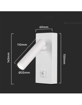 Oprawa V-TAC SKU10288 VT-402 3000K 2W 150lm