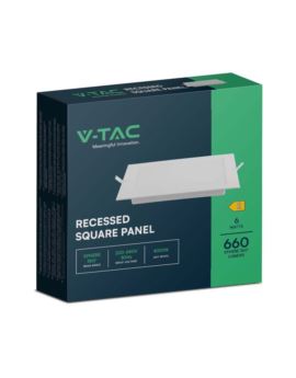 Panel V-TAC SKU10480 VT-61006 3000K 6W 660lm