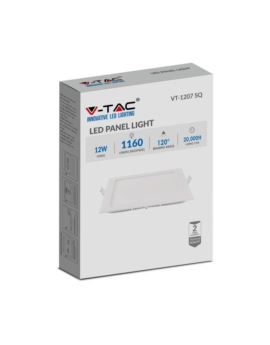 Panel V-TAC SKU214868 VT-1207 6400K 12W 1160lm