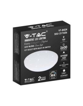 Plafon V-TAC SKU217606 VT-8424 3000K-6400K 24W 260