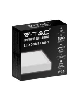 Plafon V-TAC SKU7624 VT-8618W-SQ 3000K 18W 1800lm