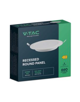 Panel V-TAC SKU7858 VT-61006 3000K 6W 660lm