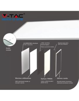 Panel V-TAC Batertech SKU2160246999 VT-6060 4000K