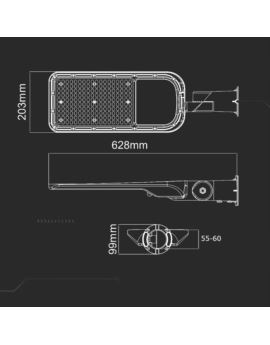 Oprawa V-TAC SKU2120429 VT-169ST 6500K 150W 17220l