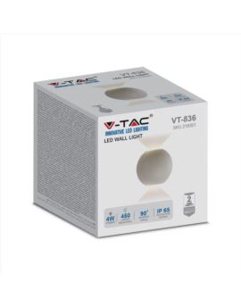 Kinkiet V-TAC SKU218302 VT-836-W 4000K 4W 476lm