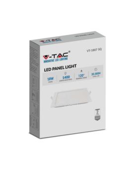 Panel V-TAC SKU214871 VT-1807 6400K 18W 1400lm