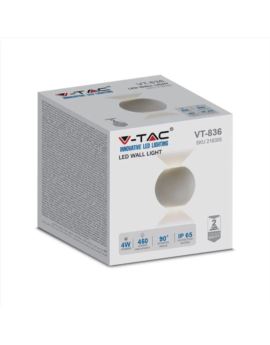 Kinkiet V-TAC SKU218305 VT-836 3000K 4W 450lm