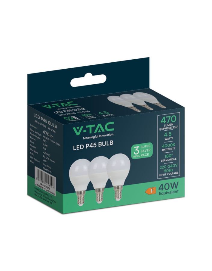 Żarówka V-TAC SKU217358 VT-2156 4000K 4,5W 470lm