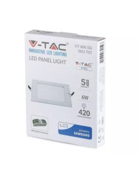 Panel V-TAC SKU703 VT-606SQ 3000K 6W 420lm