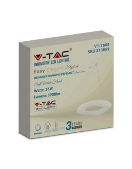 Oprawa V-TAC SKU213959 VT-7605-N 2700K-6400K 38W 3