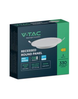 Panel V-TAC SKU78571 VT-61003RD-S 6500K 3W 330lm