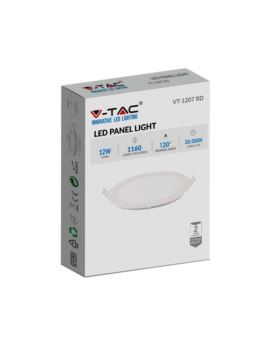 Panel V-TAC SKU214858 VT-1207 4000K 12W 1160lm