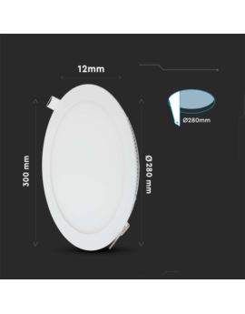 Panel V-TAC SKU216429 VT-3107RD-N 6400K 30W 3155lm