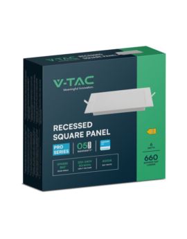 Panel SKU104811 VT-61006SQ-S 4000K 6W 660lm