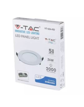 Panel V-TAC SKU724 VT-624RD 3000K 24W 2000lm