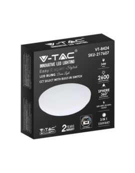 Plafon V-TAC SKU217607 VT-8424 3000K-6400K 24W 260