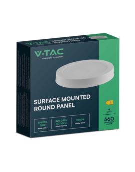 Panel V-TAC SKU7870 VT-60006 3000K 6W 660lm