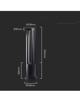 Słupek V-TAC SKU218328 VT-820 3000K 10W 450lm