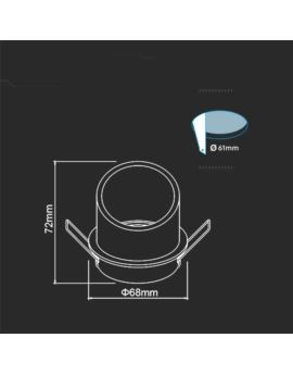 Oczko V-TAC SKU6683 VT-974RD-B