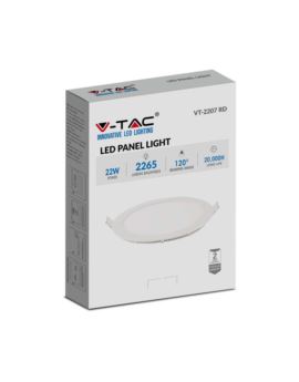 Panel V-TAC SKU216423 VT-2207RD-N 4000K 22W 2265lm
