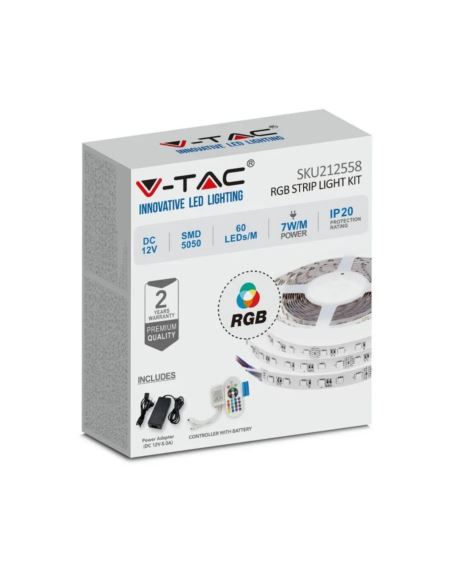 Zestaw V-TAC SKU212558 VT-5050 60 IP20-RGB Set RGB