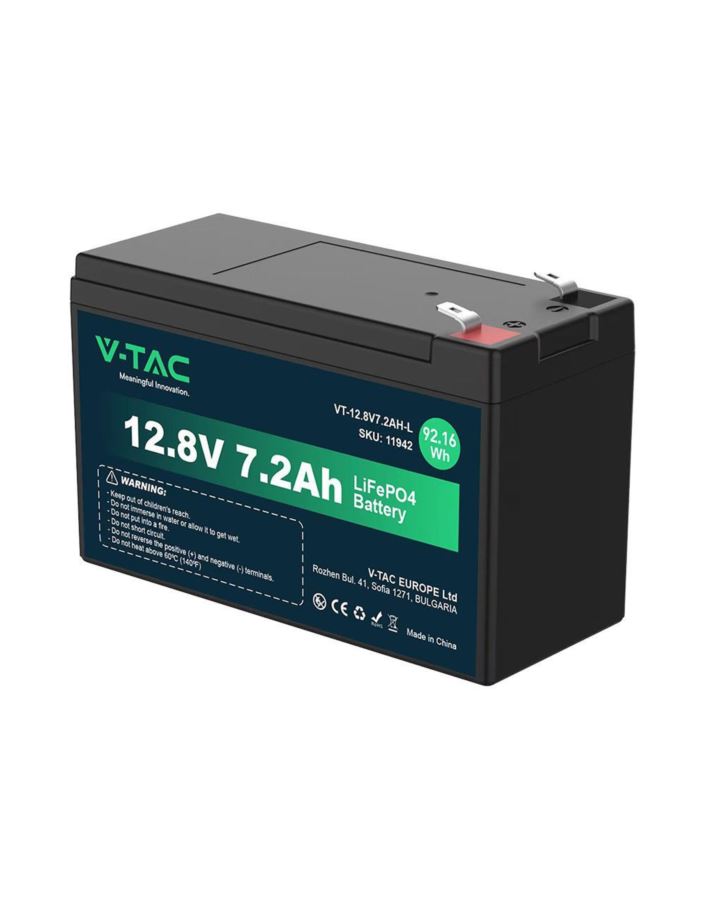 Akumulator V-TAC SKU11942 VT-12.8V 7.2AH-L
