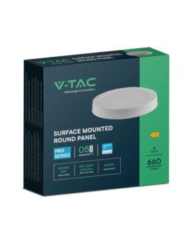Panel V-TAC SKU78721 VT-60006RD-S 6500K 6W 660lm