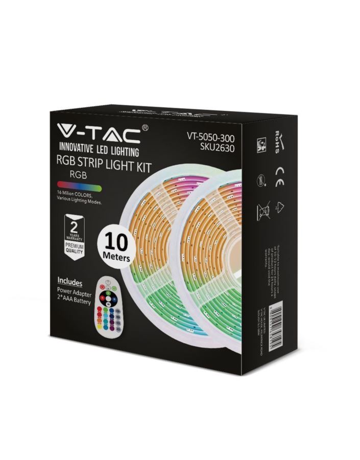Taśma V-TAC SKU2630 VT-5050-300 RGB 4,8W 500lm