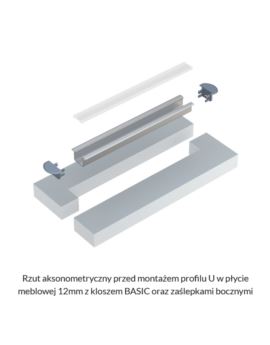 Profil LUMINES typ U biały lakierowany 3m