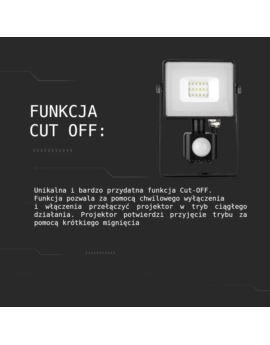 Projektor V-TAC SKU466 VT-50-S-W 3000K 50W 4000lm