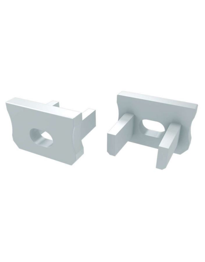 Zaślepka do profili LUMINES X biała z otworem