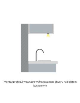 Profil LUMINES Typ Z płytki 7mm inox anodowany 1m