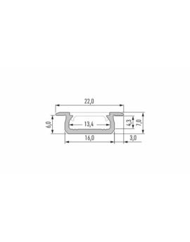 Profil LUMINES Typ Z płytki 7mm czarny anodowany 1
