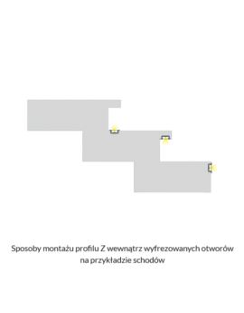 Profil LUMINES Typ Z płytki 7mm czarny anodowany 1