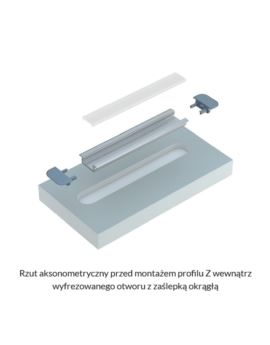 Profil LUMINES Typ Z płytki 7mm biały lakierowany
