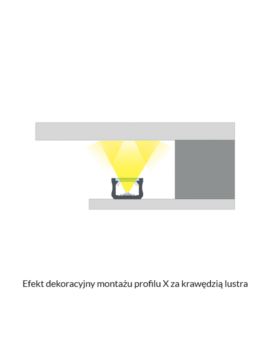 Profil LUMINES Typ X srebrny anodowany 1m