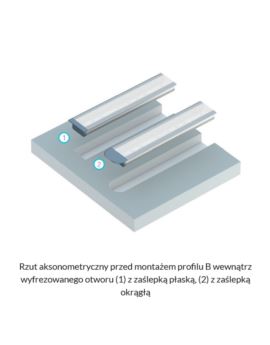 Profil LUMINES Typ B wpuszczany inox anodowany 1m