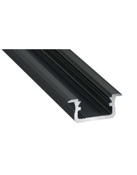 Profil LUMINES Typ B wpuszczany czarny anodowany 1m