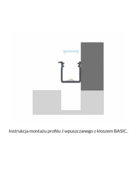 Profil  LUMINES Typ J inox anodowany 1m