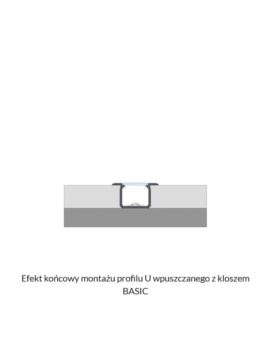 Profil LUMINES typ U srebrny anodowany 3m