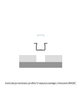 Profil LUMINES typ U biały lakierowany 1m