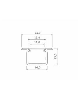 Profil LUMINES typ U biały lakierowany 3m