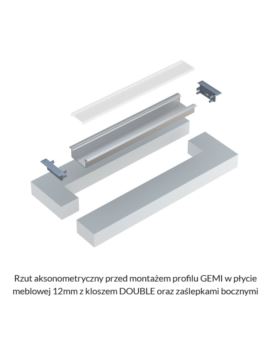 Profil LUMINES typ Gemi srebrny anodowany 1m