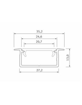 Profil LUMINES typ Gemi srebrny anodowany 2,02m