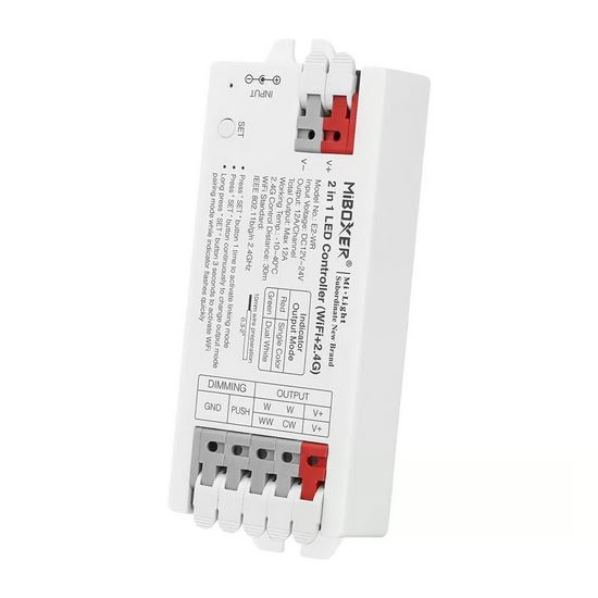 Kontroler Taśm LED 2w1 MONO CCT 12A WiFi