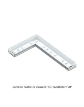 Profil LUMINES Typ D płaski biały lakierowany 1m