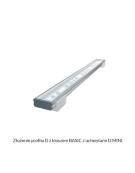 Profil LUMINES Typ D płaski inox anodowany 1m